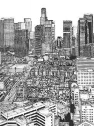 B&W Us Cityscape-Los Angeles | Obraz na stenu