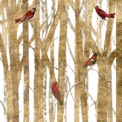 Red Bird Christmas II | Obraz na stenu