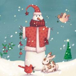 Folk Snowman II | Obraz na stenu