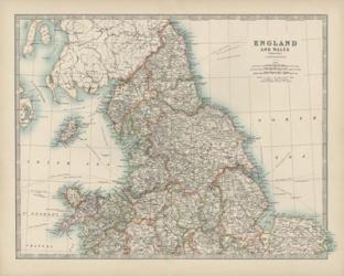 Map of England & Wales | Obraz na stenu