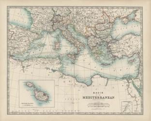Map of the Mediterranean | Obraz na stenu