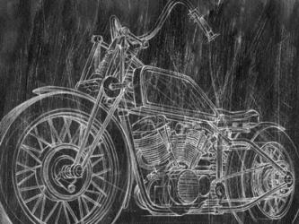 Motorcycle Mechanical Sketch II | Obraz na stenu