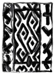African Textile Woodcut V | Obraz na stenu