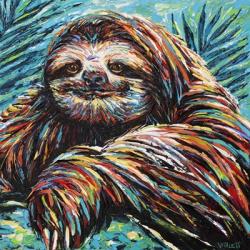 Painted Sloth I | Obraz na stenu