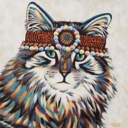 Hippie Cat II | Obraz na stenu