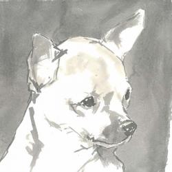 Sepia Modern Dog III | Obraz na stenu