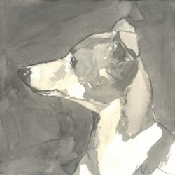 Sepia Modern Dog VII | Obraz na stenu