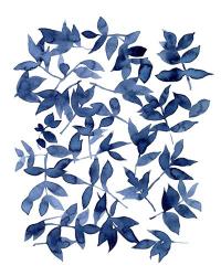 Indigo Fallen Leaves II | Obraz na stenu