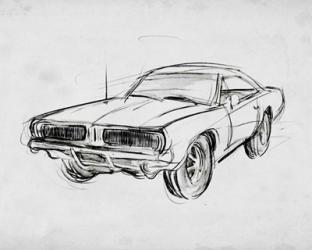 Classic Car Sketch IV | Obraz na stenu