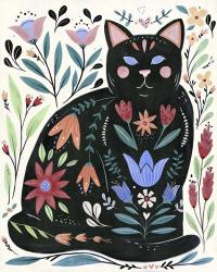 Folksy Feline II | Obraz na stenu