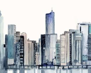 Watercolor Skyline I | Obraz na stenu