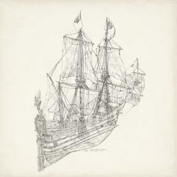 Antique Ship Sketch III | Obraz na stenu