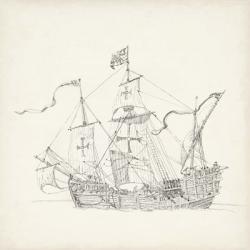 Antique Ship Sketch VI | Obraz na stenu