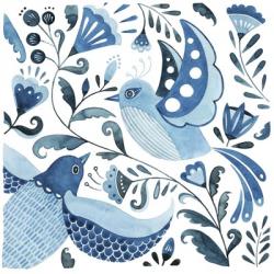 Blue Bird Folk II | Obraz na stenu