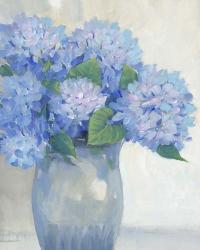 Blue Hydrangeas in Vase I | Obraz na stenu