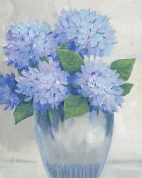 Blue Hydrangeas in Vase II | Obraz na stenu