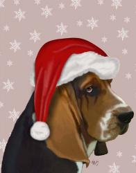 Basset Hound, Christmas Hat | Obraz na stenu