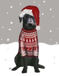 Black Labrador, Christmas Sweater 1 | Obraz na stenu
