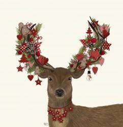 Deer, Homespun Wreath | Obraz na stenu