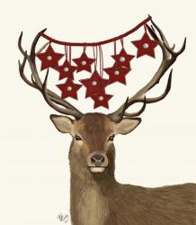 Deer, Star Decorations | Obraz na stenu