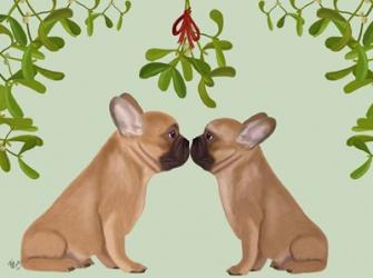 French Bulldogs and Mistletoe | Obraz na stenu