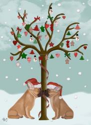 French Bulldogs and Christmas Tree | Obraz na stenu