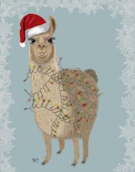 Llama, Christmas Lights 2 | Obraz na stenu