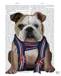 English Bulldog with Scarf | Obraz na stenu