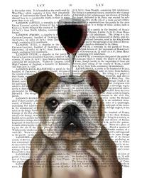Dog Au Vin, English Bulldog | Obraz na stenu