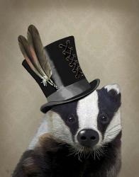 Steampunk Badger in Top Hat | Obraz na stenu