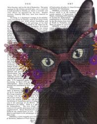 Cat and Flower Glasses | Obraz na stenu