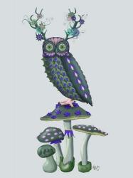 Owl on Mushrooms | Obraz na stenu