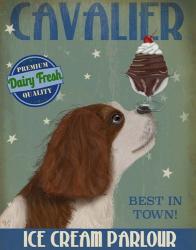 Cavalier King Charles, Brown White, Ice Cream | Obraz na stenu