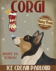 Corgi, Black and Tan, Ice Cream | Obraz na stenu