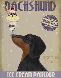 Dachshund, Black and Tan, Ice Cream | Obraz na stenu