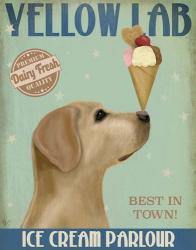 Yellow Labrador Ice Cream | Obraz na stenu