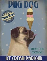 Pug, Fawn, Ice Cream | Obraz na stenu