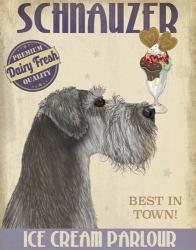 Schnauzer, Grey, Ice Cream | Obraz na stenu