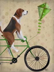 Beagle on Bicycle | Obraz na stenu