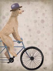Poodle on Bicycle, Cream | Obraz na stenu