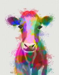 Rainbow Splash Cow | Obraz na stenu