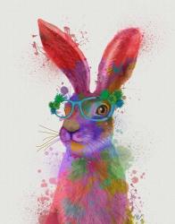 Rainbow Splash Rabbit 2, Portrait | Obraz na stenu