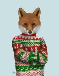Fox in Christmas Sweater | Obraz na stenu