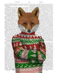 Fox in Christmas Sweater | Obraz na stenu