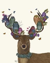 Deer Birdkeeper, Owls | Obraz na stenu