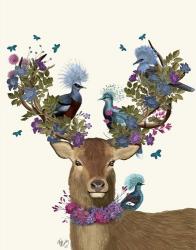 Deer Birdkeeper, Blue Pigeons | Obraz na stenu