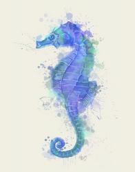 Seahorse Rainbow Splash Blue | Obraz na stenu