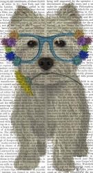 West Highland Terrier Flower Glasses | Obraz na stenu