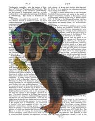 Dachshund Flower Glasses | Obraz na stenu