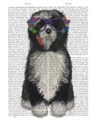 Tibetan Terrier Flower Glasses | Obraz na stenu